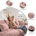 thumbnail image 6 of AOOWOW 133.8" Deep Seat Modular Sofa Set, Chenille Fabric Large Sectional Couches for Living Room, 3 Seater Modern Cloud Couch Set with 2 Ottomans for Apartment or Bedroom, U Shaped, Pink, 6 of 7