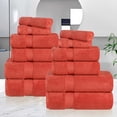 thumbnail image 2 of Superior Zero Twist Cotton 12 Piece Assorted Towel Set, Brick, 2 of 11