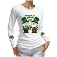 thumbnail image 2 of ClodeEU Women's St Patrick's Day Sweatshirt ,Cute Long Sleeve Pullover Top B-White,Womens Plus S, 2 of 6