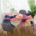 thumbnail image 6 of BZSMCE Square Tablecloth Sunset Hibiscus Pattern Tableclothes, 6 of 9