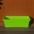 thumbnail image 5 of Rectangular Window Box Planter 17 Inches - Plastic Flower & Vegetable Planters with Saucer - Outdoor Indoor Garden Plant Box for Windowsill, Railing, Patio, Yard - Includes Drainage Holes, 5 of 5