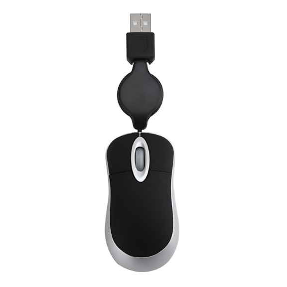 GJX 2026 New Mini Retractable Wired Mouse with Retractable Usb Cable,Ergonomic Office Computer Pc Laptop Gaming Mice for Gaming,Office,Home Use,Travel,Work