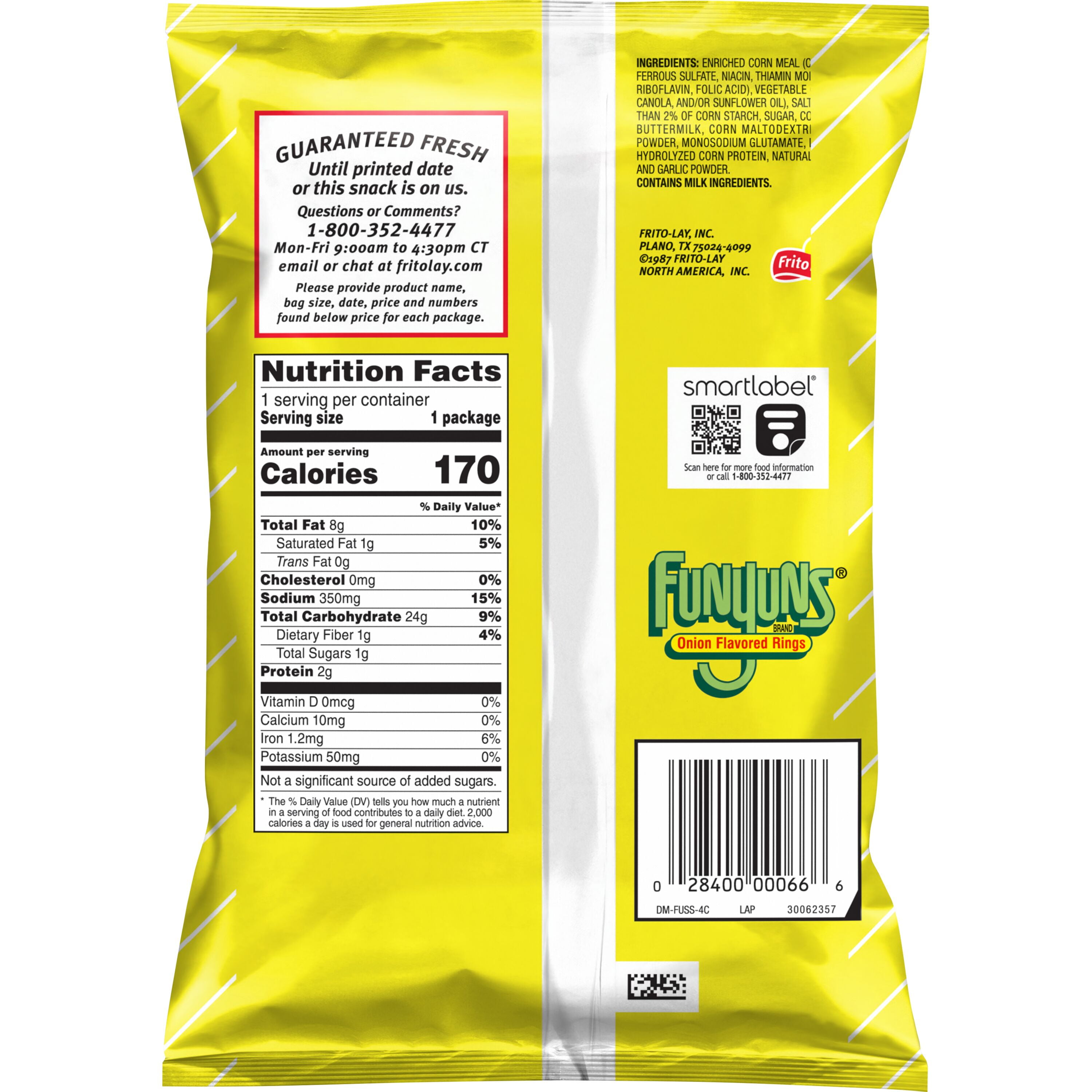 Funyuns® Original Onion Flavored Rings, Snack Chips, 1.25 oz Bag