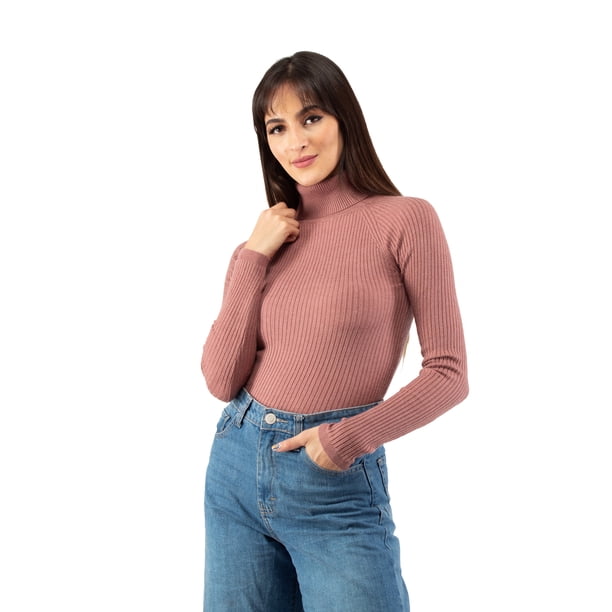 Blusa tejida cuello alto AMAD Casual para mujer Talla L
