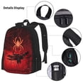 thumbnail image 3 of Pofeuu Black Spider Web With Spiders Print Backpack Travel Backpacks With Lunch Bag Pencil Bag Set 3 pcs Set Cartoon Backpack, 3 of 7