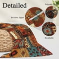 thumbnail image 3 of Boho Vintage Body Pillow Covers 20"x60", Brown Ethnic Middle Century Geometric Soft Brushed Microfiber Breathable Throw Pillow Covers, Pillowcase with Zipper for Couch Sofa Bedroom Living Room, 3 of 9