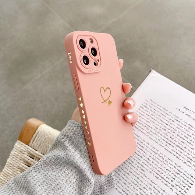 Funda de teléfono de corazón de amor para Samsung Galaxy A34, A54, A13, A23, A53, A32, A52, S23, S22 Ultra, S21 Plus, S20 FE, Note20, 5G, funda de silicona suave Fivean unisex