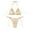 Gold, variant on Women's Bikini Set 2-Piece Glitter Metallic Bikini Set Halter Tie Back High Cut 2 Piece Bathing Suit Swimwear Beachwear