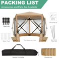 thumbnail image 5 of HOTEEL 10x10 ft Pop Up Gazebo Screen House Tent for Camping with 4 Sidewalls and Mosquito Netting, Waterproof, UV Resistant, Portable Carry Bag, for Outdoor Camping, Lawn and Backyard, Khaki, 5 of 9