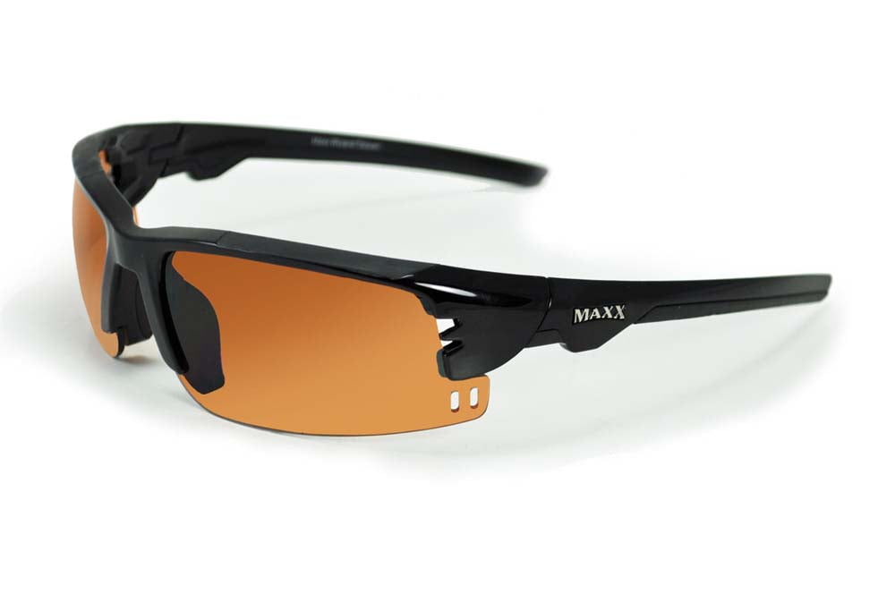 Maxx Eyewear Maxx Sunglasses Wizard Black w/Black Rubber Frame HD