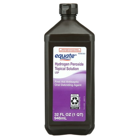 Equate 3% Hydrogen Peroxide Liquid Antiseptic, 32 fl oz, 4 Pack