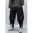 thumbnail image 2 of Niepce Inc Black Japanese Streetwear Baggy Cargo Men's Techwear Pants, 2 of 8