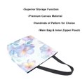 thumbnail image 3 of FORMRS Womens Canvas Tote Bag with Zipper Inner Pocket Shoulder Handbag, Pastel Flower Pattern, 3 of 7