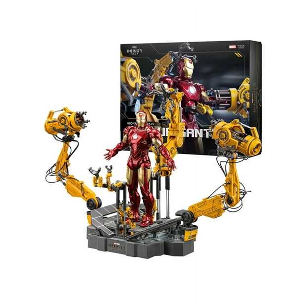 Figura de acción original de Tony Stark a escala 1/10 de ZD Toys, modelo de Iron Man MK4, modelo de Gantry, juguete coleccionable, regalo para niños.