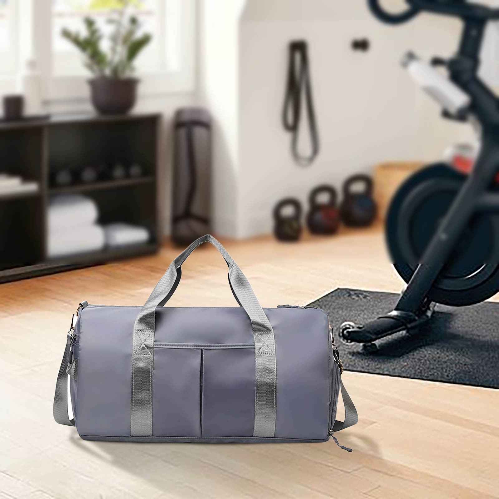 Wet/Dry Separated Gym Bag With Shoe Compartment Swimming Sports