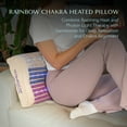 thumbnail image 6 of HealthyLine Rainbow Chakra Heated Pillow – 20” x 12” Far Infrared Neck Heating Pad with PEMF Therapy, 6 of 8