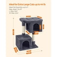 thumbnail image 6 of ZHOUB Cat Tree, 33.1-Inch Cat Tower, L, Cat Condo for Large Cats up to 16 lb, Large Cat Perch, 2 Cat Caves, Scratching Post, Light Gray-Smoky Gray-XL, 6 of 15