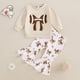 thumbnail image 2 of Odeerbi 0-3 Años Niñas Algodón Conjuntos Sudadera Manga Larga Pantalones Acampanados Dos Piezas Conjunto, 2 of 7