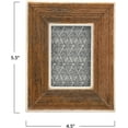 thumbnail image 2 of Creative Co-Op Hand-Carved Mango Wood Photo Frame with Bone Border & Ribbed Pattern, Natural (Holds 3" x 4" Photo), 2 of 6