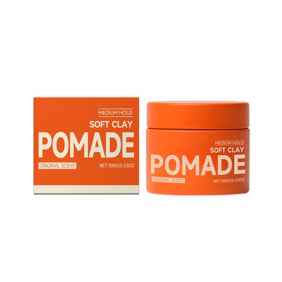 Soft Clay Pomade for Women and Men Medium Hold Natural Finish Hair Pomade Styling Clay Non Sticky Water Based Original Scent