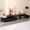 Black-71.0", variant on JOIVI Extendable LED TV Stand, Modern Entertainment Center with 2 Drawers, Sliding Tabletop Media Console with Storage Cabinet for Living Room, 63.0" - 90.5", White