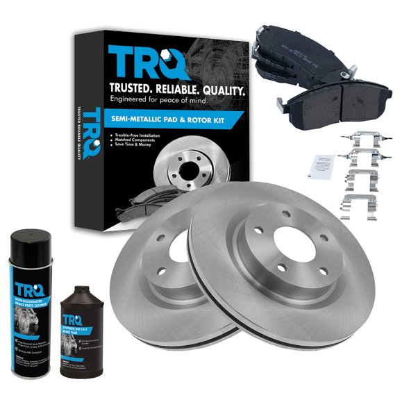 TRQ Front Semi Metallic Brake Pad & Rotor Kit w/Chemicals for Nissan BKA17602 Fits select: 2007-2012 NISSAN ALTIMA, 2013 NISSAN ALTIMA 3.5S/3.5SV/3.5SL
