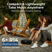 Philips Bluetooth Portable CD Boombox with FM Radio, USB Playback, and Dynamic Bass Boost