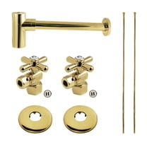 Kingston Brass KPK802P Trimscape Modern Plumbing Sink Trim Kit with Bottle Trap, Polished Brass