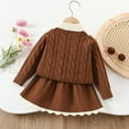thumbnail image 5 of Zshosam Fall Winter Skirt Set for Girls Toddler Girl Outfits Turtleneck Long Sleeve Ribbed Shirt Tops Plaid Mini Skirts Set Fall Winter Clothes Size 3T 4T,(Khaki 3-4 Years), 5 of 5