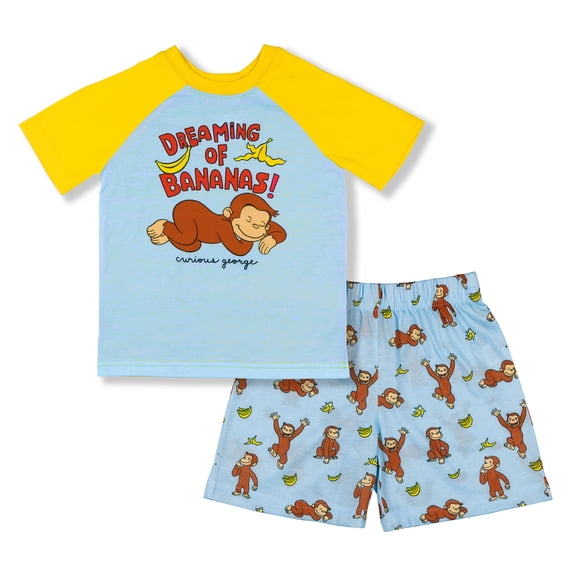 Curious George Pajamas Toddler Boys' Dreaming Of Bananas Short Sleeve Sleep Set