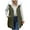 Army Green, variant on Busydd Womens Vest Fashion Solid Color Sleeveless Puffer Vest Comfy Warm Hooded Long Women's Outerwear Vests Plus Size Vest for Women with Pockets and Detachable Hat Collar M