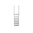 thumbnail image 3 of Extreme Max 3005.4122 Deluxe Aluminum Flip-Up Dock Ladder - 6-Step (18" x 5-3/8" Steps with 44" Railings) for Dock, Pools, Hot Tub, 3 of 6
