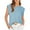 Blue, variant on Women Tank Tops Loose Fit Cap Sleeve Crewneck Polyester Summer Casual Daily Work Wear