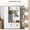 White, variant on Farmhouse Hall Tree with Storage Cabinets, 79'' H Coat Rack with 4 Hooks and Adjustable Shelf, Entryway Bench with Shoe Storage for Hallway, Living Room
