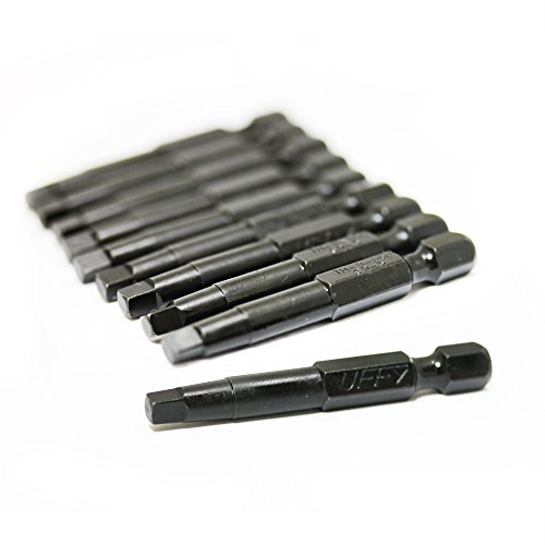 UFFY Robertson SQ #2 Kraft-Schlag-Bits – 10 Stück, 1/4" Sechskant, Gehärtet