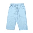 thumbnail image 6 of Swanpen Kids Cropped pants Linen Drawstring Capri Pants 5-12Y Loose Straight Leg Casual Trousers for Boys Girls Multi Color, 6 of 6