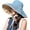 Blue, variant on CoCopeaunt Women's Wide Brim Sun Hat with Wind Lanyard UPF 50 Sun Protective Summer Hat Packable Bucket Hat Beach Cap