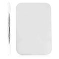 thumbnail image 1 of Rectangle Shape for Cosmetics & Foundation Mixing, Portable Spa Tool Stainless Steel Makeup Palette, 1 of 7