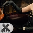 thumbnail image 6 of DINHEAROM 2Pairs Formal Gloves Women Satin For Funeral Church Prayer Events, 6 of 8