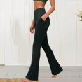 thumbnail image 2 of Women Flare Leggings Tummy Control High Waisted Wide Leg Yoga Pants Bootcut Workout Leggings Skinny Yoga Pants, 2 of 6