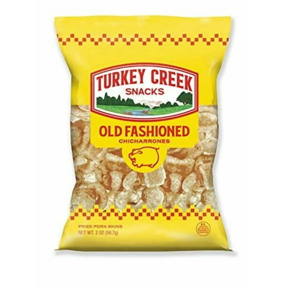 Turkey Creek - Americas Best Fried Pork Skins, offers a 12-Bag Straight Pack of its Quality Pork Rinds. These Pork Skin ChipsChicharrones are packed with Original 12 - 2.0 oz bags.