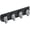 Black & Silver, variant on Hillman Key Rail Organizer Hook Rail - Easy Tool-Free Installation - Small, White & Silver