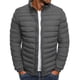 thumbnail image 3 of Chaqueta acolchada de algodón con cuello levantado para hombre, chaqueta acolchada de algodón con cremallera para oficina y negocios, abrigo ligero informal de algodón cálido para invierno, 3 of 5