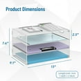 thumbnail image 2 of INTIGE 3 Tier Letter Tray Paper Organizer with Handle, Mesh Desk Organizer for Office Home, White, 2 of 7