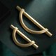 thumbnail image 3 of 2Pcs Gold Cabinet Pulls Drawer Pulls Half Moon Shape Cabinet Pulls Drawer Dresser Handles Kitchen Cupboard Handles, 3 of 5