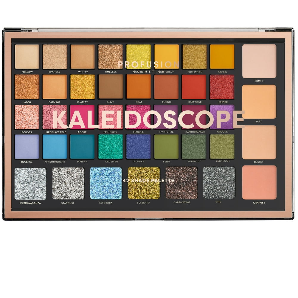 Profusion Cosmetics Kaleidoscope Palette, 42 Shades, 16.16 oz Walmart