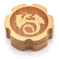 thumbnail image 3 of Wood Gear-Shaped Polyhedral Dice Box for Dungeons & Dragons, 3 of 3