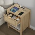 thumbnail image 3 of SICOTAS 4-Piece Bedroom Furniture Set with Dresser, Nightstands, and Armoire - Boho 56.85"W Dresser with 6 Drawers, 30"W Nightstand with Charging Station, 70"H Armoire with Storage, 3 of 19
