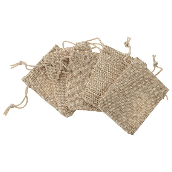 WASHWEPE 50Pcs Rectangular Synthetic Material Small Cloth Drawstring Bags for Candy Packaging