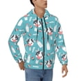 thumbnail image 4 of Zip Up Hoodies for Men - Peppy Cute Cow Strawberry Milk Long Sleeve Comfrt Men'S Fashion Hoodies & Sweatshirts, Jackets for Men Hoodies Pullover Clothing Clothes with Pouch, 4 of 5